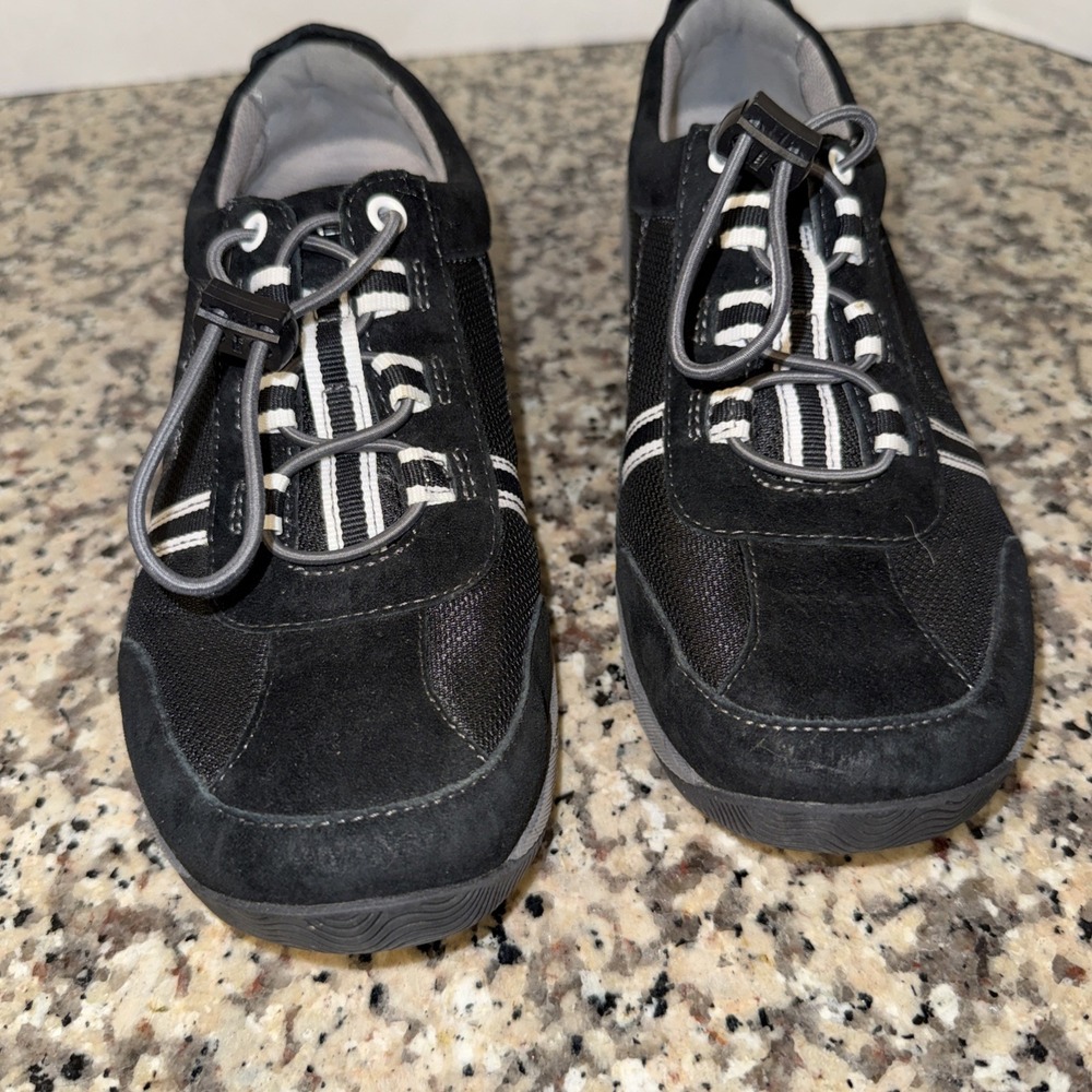Dansko Shoes Women’s Size 38 Black Suede Mesh Comfort Walking Sneakers Casual